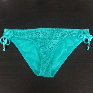REEF Teal crochet bikini bottom